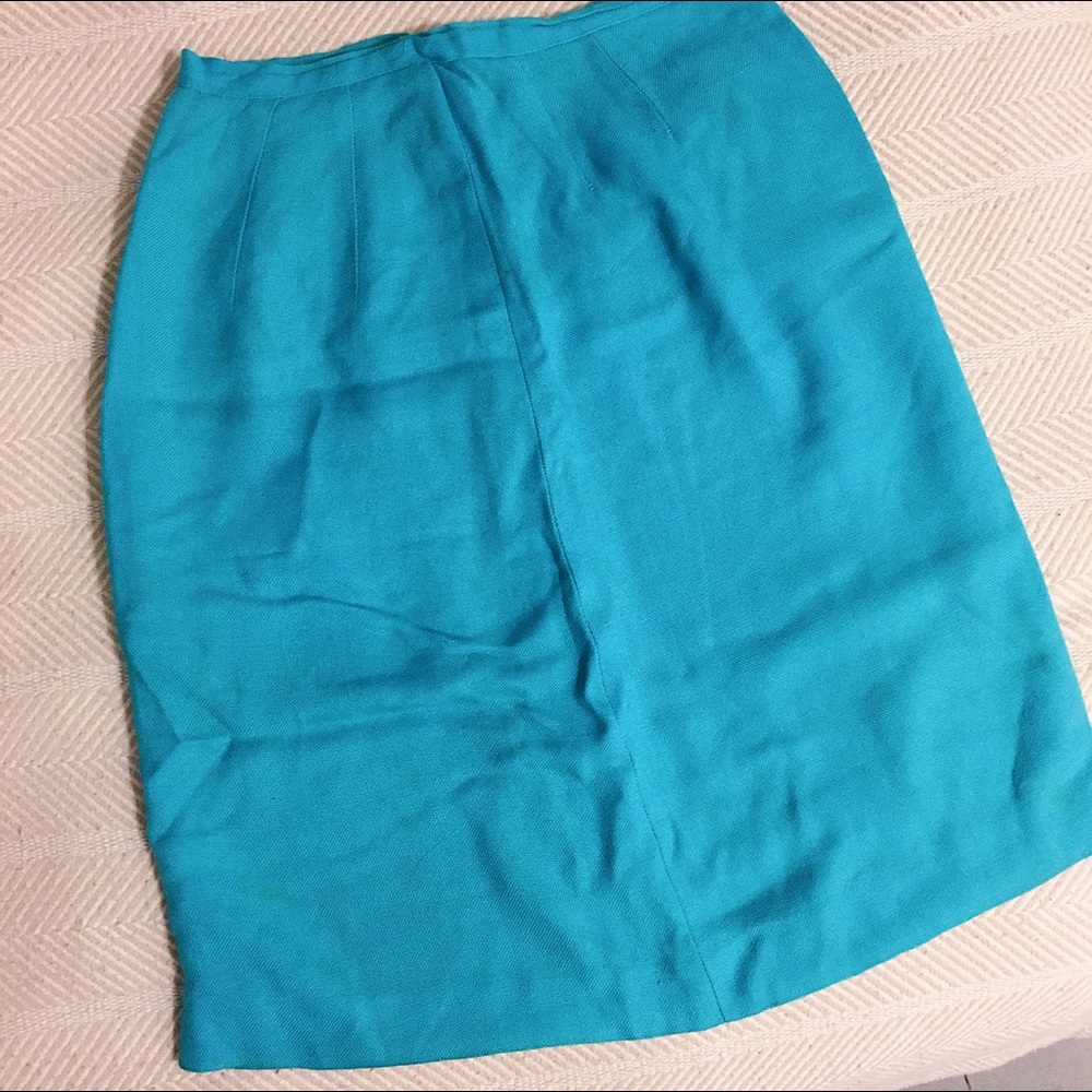 VINTAGE blue pencil skirt